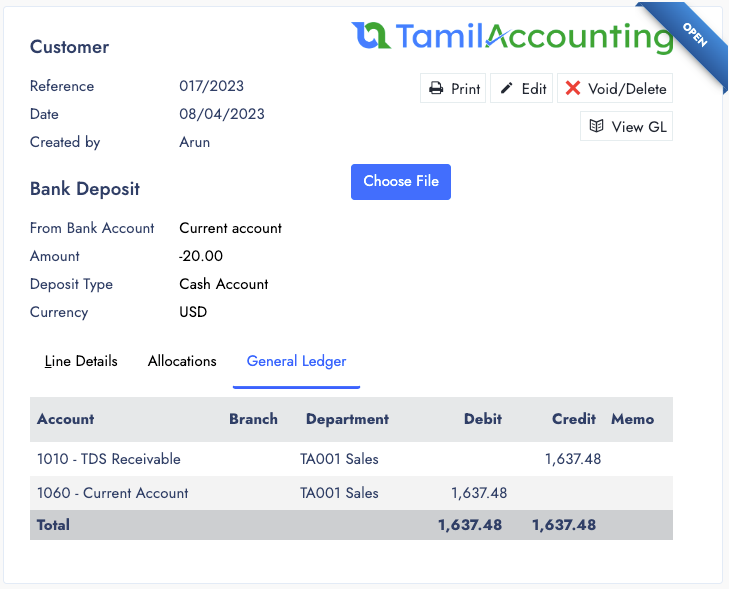 Bank Deposits