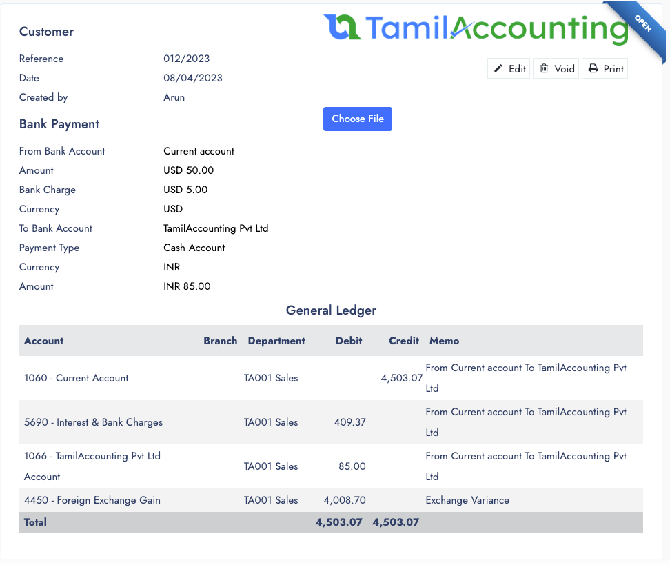 Bank Transfers