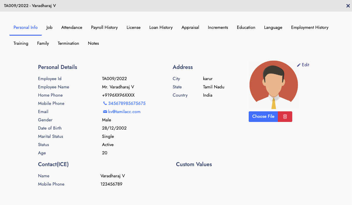 Employee Information
