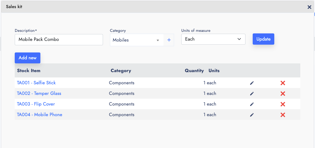Sales Kits and Virtual Items