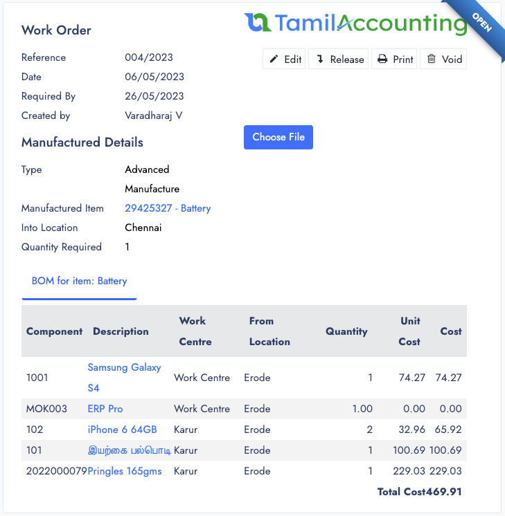 Work Orders