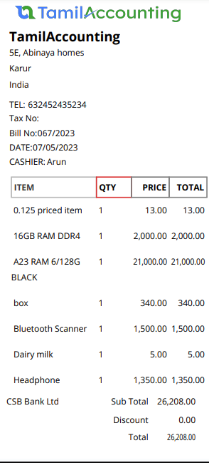 POS Receipts